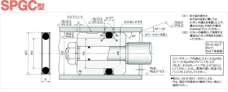 SPGC | ピストンパッキン | オイルシール販売.com【NOK製品専門通販